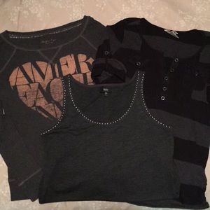 Lot of three tops